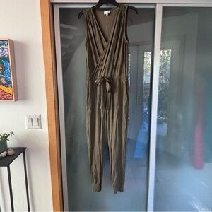 Heartloom Khaki Sleeveless Jumpsuit